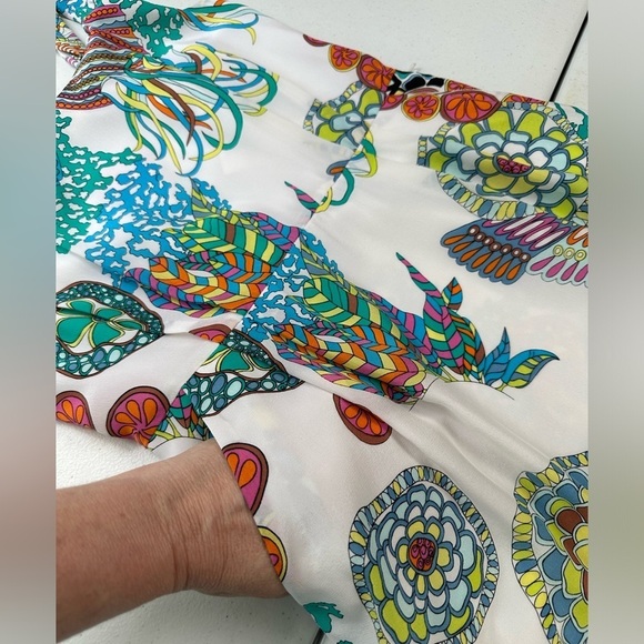 NWT Trina Turk for Banana Republic Silk Crazy Botanical Twist Strap Mini Dress - Picture 12 of 16